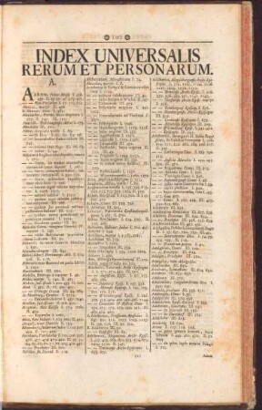 Index universalis rerum et personarum
