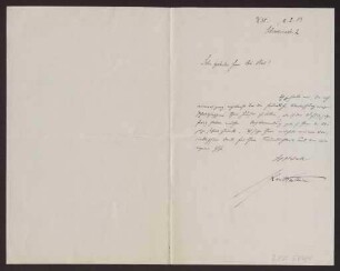Schreiben an Hermann Muthesius (Brief)