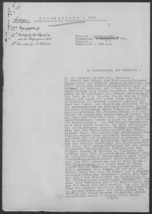 Oggenhausen: Pfarrbericht 1933