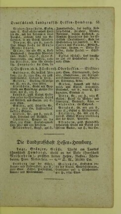Die Landgrafschaft Hessen-Homburg