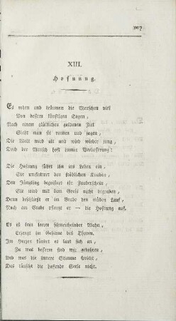 XIII. Hofnung.