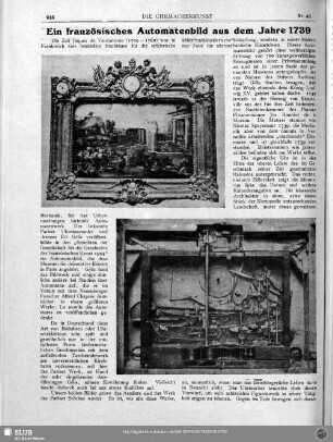 Ein französisches Automatenbild aus dem Jahre 1739