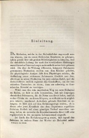 Das Chloralhydrat, ein neues Hypnoticum und Anaestheticum und dessen Anwendung in der Medizin : eine Arzneimitteluntersuchung