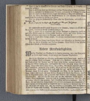Andere Merckwürdigkeiten.