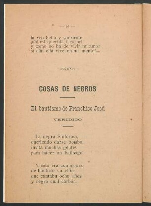 Cosas de negros : El bautismo de Pranchino Jesú - Veridico