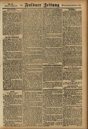 Zweite Ausgabe vom Samstag, den 26. Januar 1918.