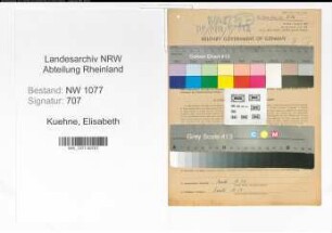 Entnazifizierung Elisabeth Kuehne , geb. 17.10.1905 ()