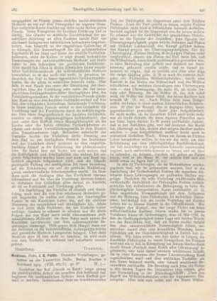 489-492 [Rezension] Medicus, Fritz, J. G. Fichte. Dreizehn Vorlesungen, geh. an der Universität Halle