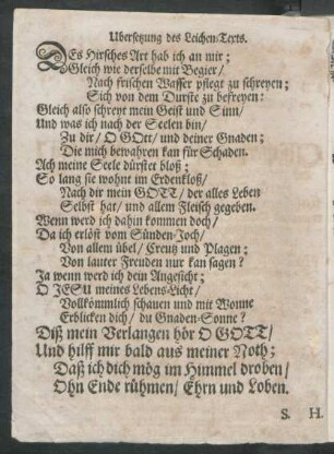 Ubersetzung des Leichen-Texts.