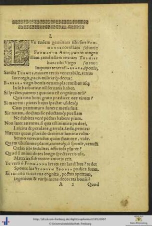 EYΦHMIAI In Geminum Honorem Ortolphi Fomanni Cum Barbara