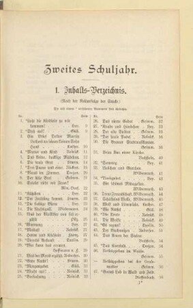 Zweites Schuljahr