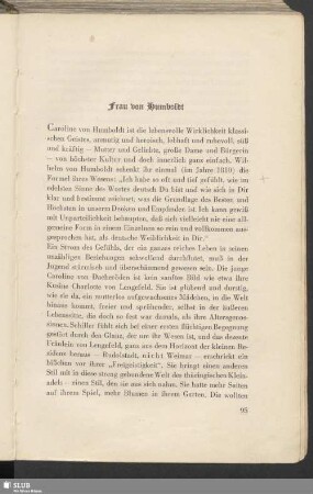 Frau von Humboldt