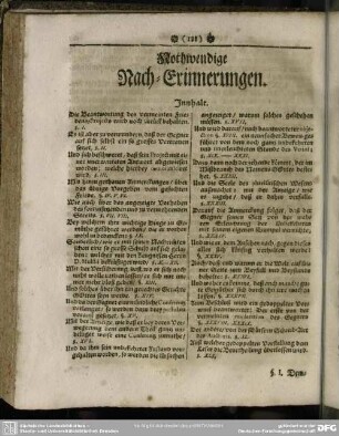 Nothwendige Nach-Erinnerungen