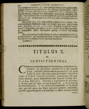 Titulus X. De Inhibitionibus.