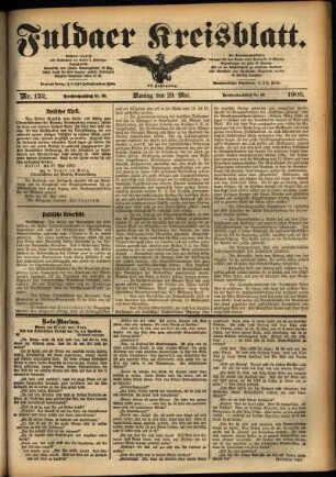Ausgabe vom Montag, den 29. Mai 1905.