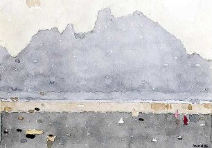 Gardasee mit rotem Segel