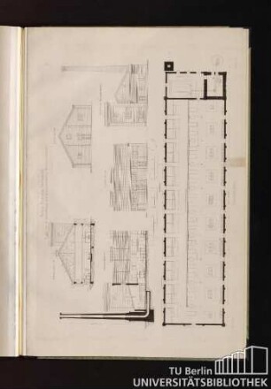 Bl. 9. Neuer Berliner Viehmarkt. Schweine-Schlachthaus mit daranliegendem Maschinenhause.