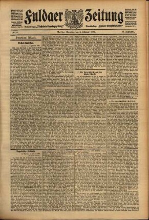 Zweite Ausgabe vom Samstag, den 06. Februar 1909.