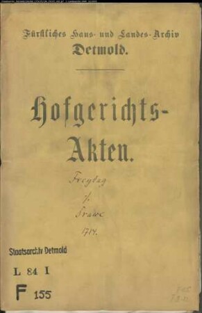 Freytag, Ehlebracht zu Dahlhausen gegen Christoph Drawe im Mackenbruch ind dessen Kötter Joh. Henrich Siekmann - Fischschaden