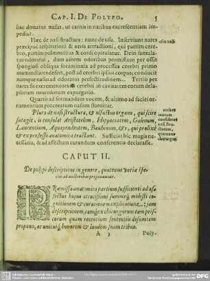Caput II. De polypi descriptione in genere, quatenus variae species ab auctoribus proponuntur