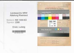 Entnazifizierung Ludwig Erven, geb. 29.04.1900 (Polizeibeamter)