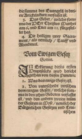 Vom Ewigen Gesetz Gottes.