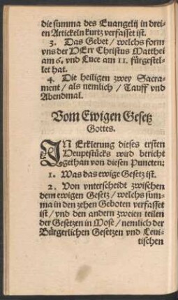 Vom Ewigen Gesetz Gottes.