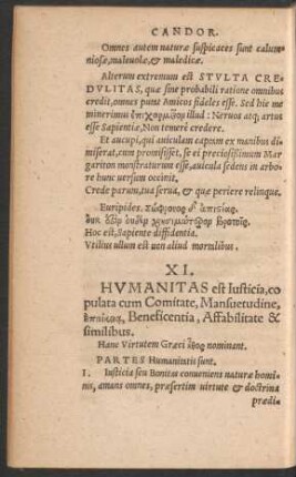 XI. Humanitas ...