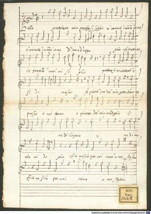 Bella guerriera mia, V (5) - BSB Mus.ms. 1503 g : [without title]