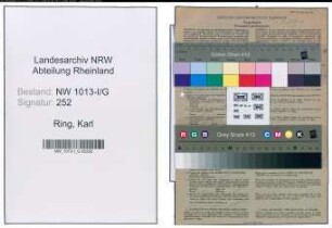 Entnazifizierung Karl Ring , geb. 25.09.1909 (Kaufmann)