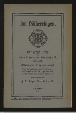 6: [Im Völkerringen] Band 6