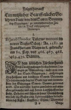 Folget hierauff Ein nutzlicher Begriff etlicher Gelehrten Leute [...]