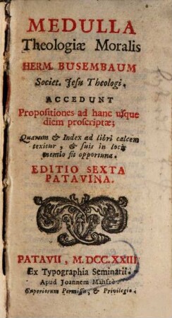 Medulla theologiae moralis