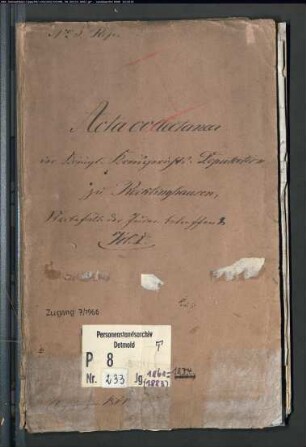 Protokollakten Kreisgerichtsdeputation Recklinghausen mit den Orten Ahsen, Datteln, Horneburg, Recklinghausen, Waltrop (T 1861-1874)