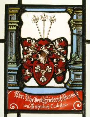 Wappenscheibe des Nürnberger Patriziers und Kastellans Christoph Friedrich Stromer von Reichenbach