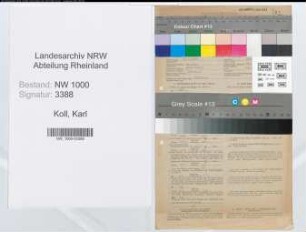 Entnazifizierung Karl Koll, geb. 15.01.1885 (Pfoertner)
