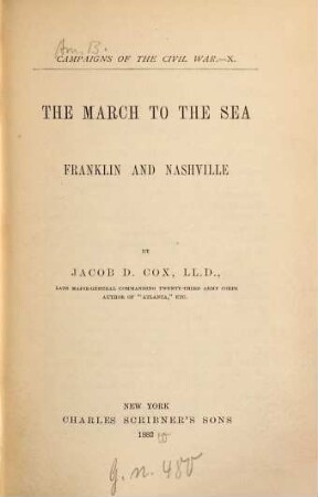 The march to the sea : Franklin and Nashville
