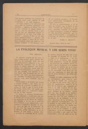 La evolución musical y los seres vivos