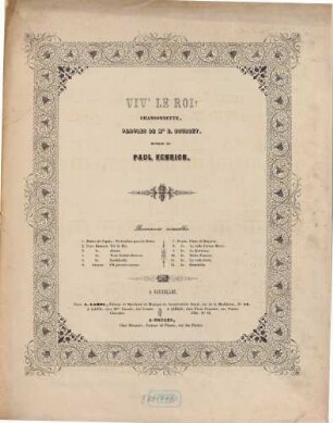Viv' le roi! : chansonnette