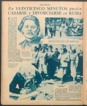 En veinticinco minutos pueden casarse y divorciarse en Rusia : Nos dice Carlos J. Montes