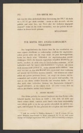 Zur Kritik Des Angelsächsischen Volksepos.