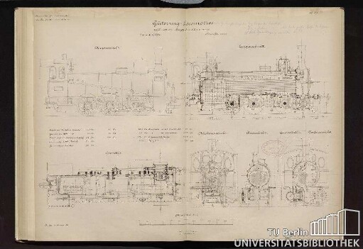 Güterzug-Locomotive mit innen liegender Steuerung.