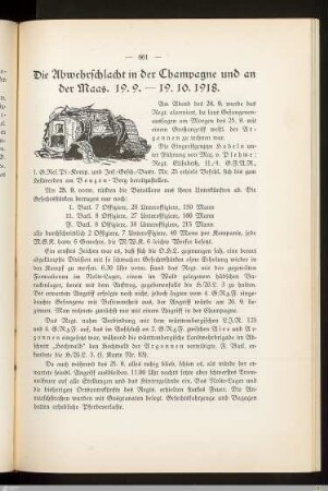 Die Abwehrschlacht in der Champagne und an der Maas
