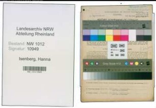 Entnazifizierung Hanna Isenberg , geb. 16.09.1919 (Lehrerin)