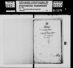 Schulfondsrechnung des Oberamts (geführt von Kassier Liehner)