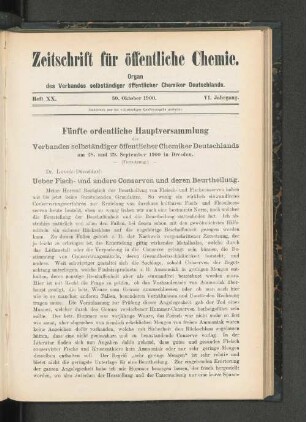 Heft XX. 30. Oktober 1900.