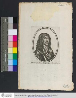 Illust. & Excellen. Princeps Rupertus Comes pallatinus ad Rhænum