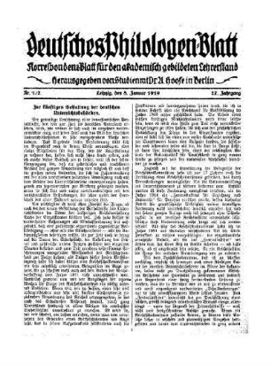 Zur künftigen Gestaltung der deutschen Unterrichtsbehörden