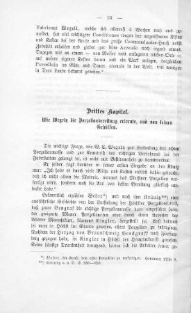 Drittes Kapitel. Wie Wegely die Porzellanbereitung erlernte, und von seinen Gehülfen