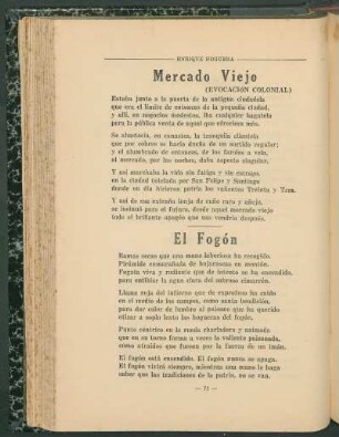 Mercado Viejo : (Evocación colonial)